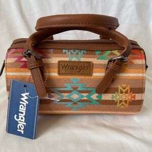 Wrangler Tan and Multicolor Satchel